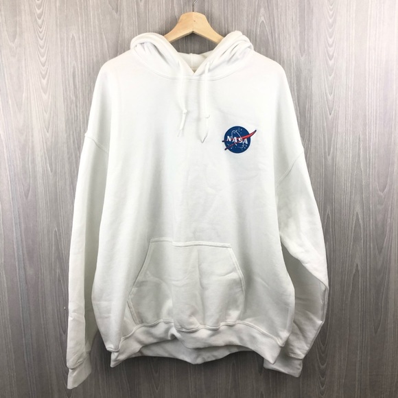 Other - NASA White Pull-Over Hoodie with Logo